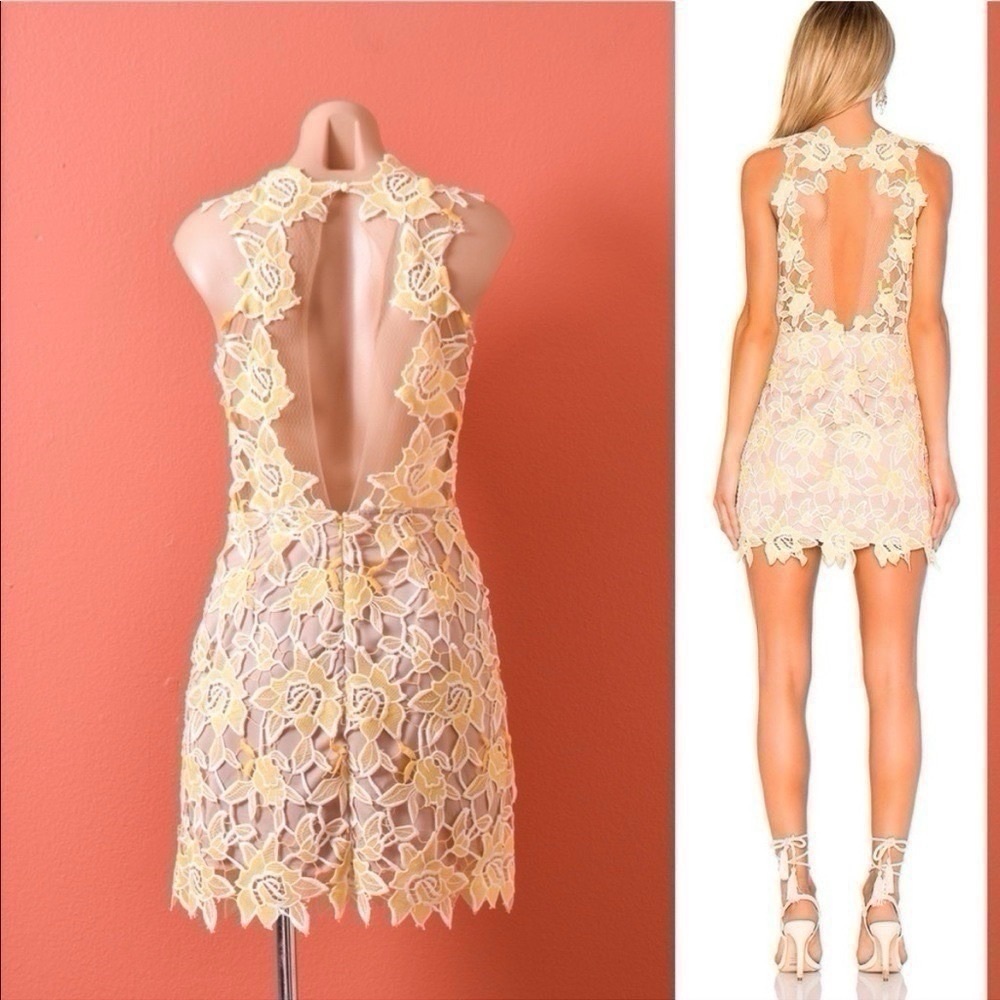 NEW NBD Harriet Lace Dress Sunshine Sleeveless - Picture 11 of 14